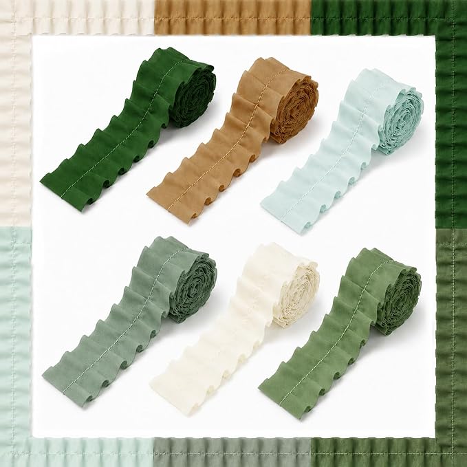 6 Rolls 40 Ft Ruffled Bulletin Board Borders Back to School Classroom Decor
