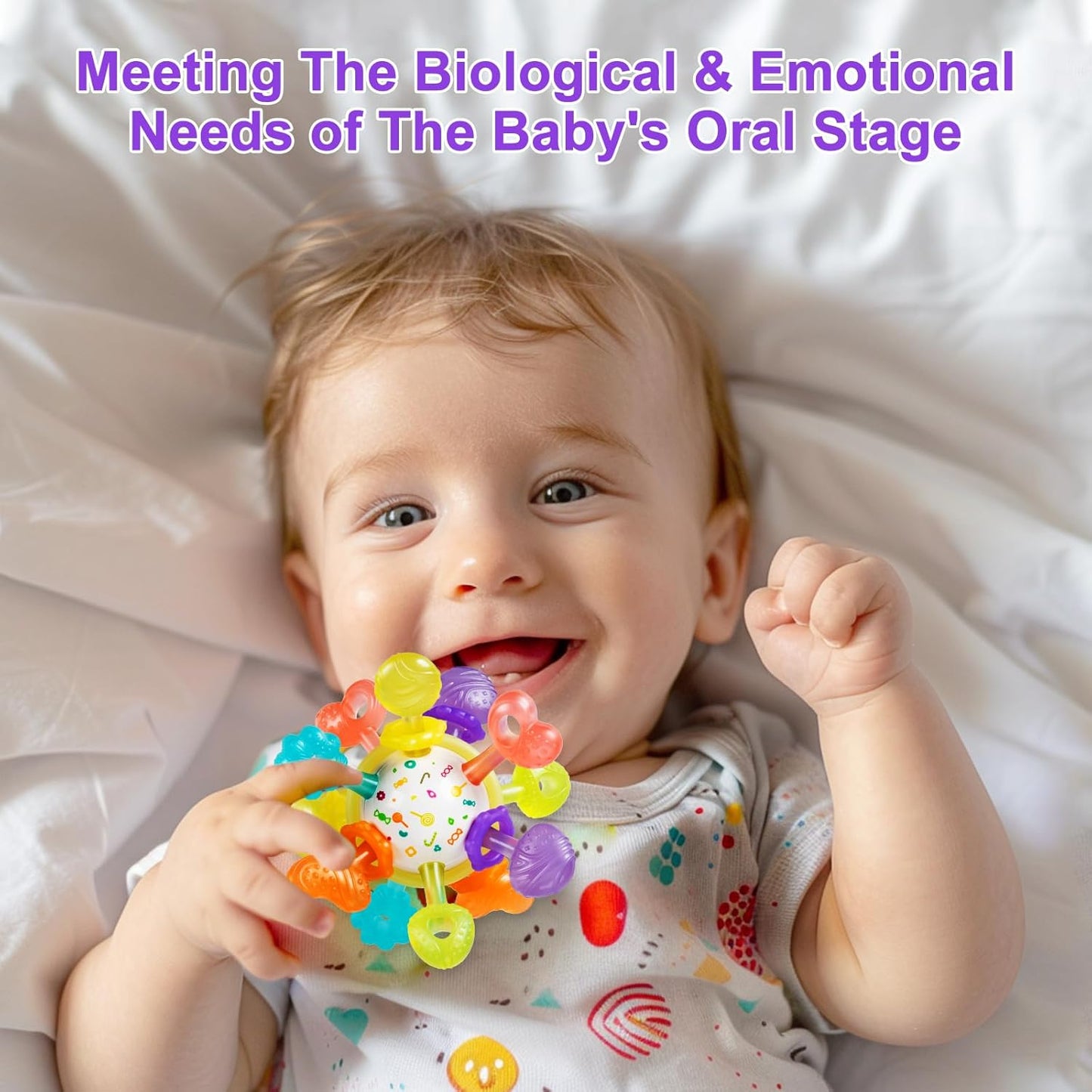 Baby Montessori Sensory Toys for 0-6 6-12 Months, Baby Teether Teething Toys for Babies 0 3 6 9 12 18 Months, Newborn Infant Learning Developmental Toys Gifts for 1 2 Year Old Boys Girls