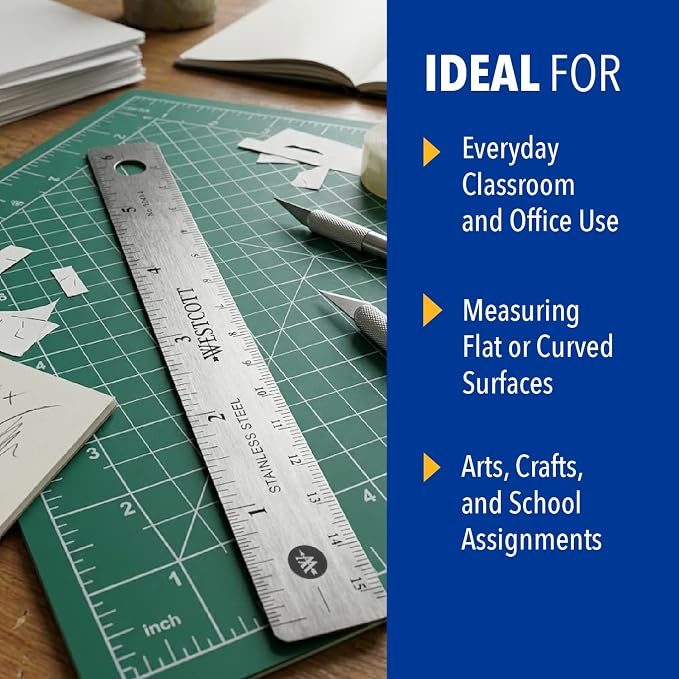 Westcott Stainless Steel Ruler Set