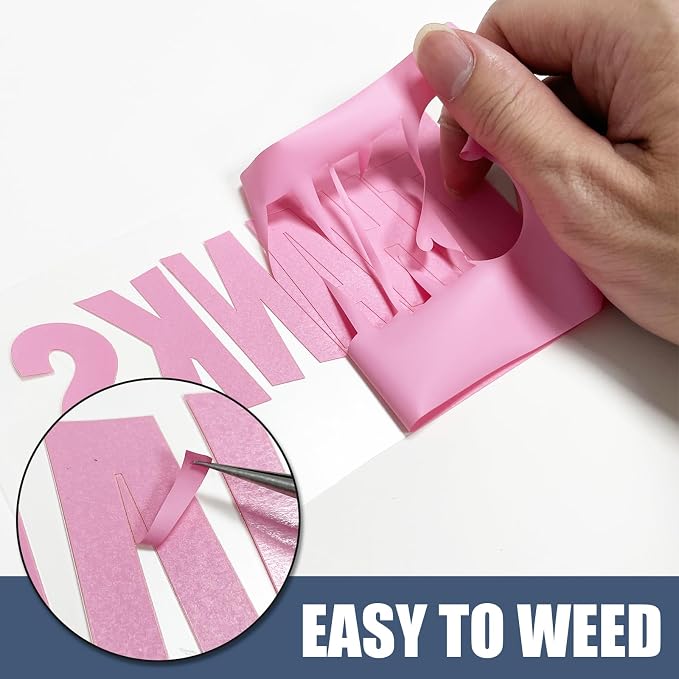 Pink Heat Transfer Vinyl HTV Roll 12" x 15ft. | Easy to Cut, Weed & Transfer