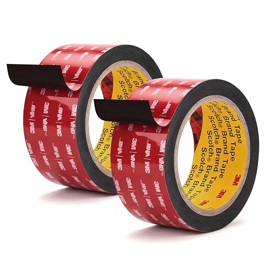 3M 5925 Double Sided Tape, 2 in x 16.4 ft Heavy Duty Foam Tape, 2 Pack | 0.025
