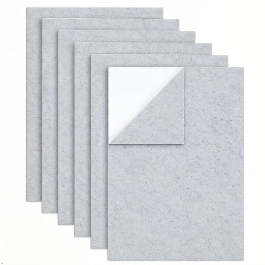 6PCS Large Self Adhesive Felt Sheet, 13.4"x10.8", 2mm Thick Stiff Felt Fabric