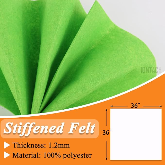IONTACH 36" X 36" Stiff Felt Fabric 1.2mm Thick | Felt Sheet