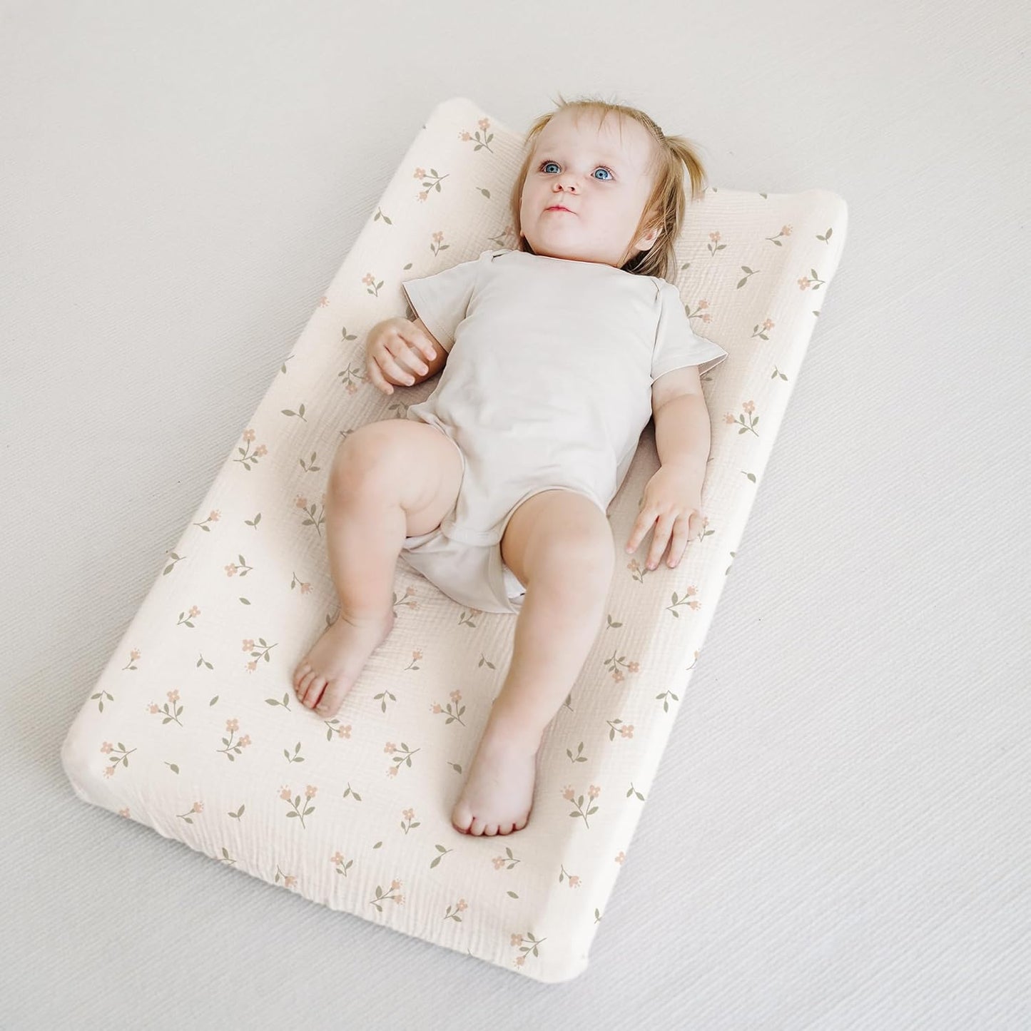 Changing Pad Cover for Neutral Baby Muslin Soft Cotton Diaper Changing Table Pad Cover Changing Pad Sheets for Girls and Boys - 2 Pack