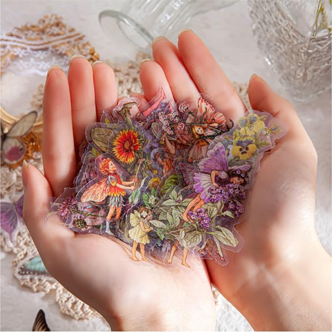 180Pcs Vintage Fairy Stickers Scrapbooking Floral Craft | High quality