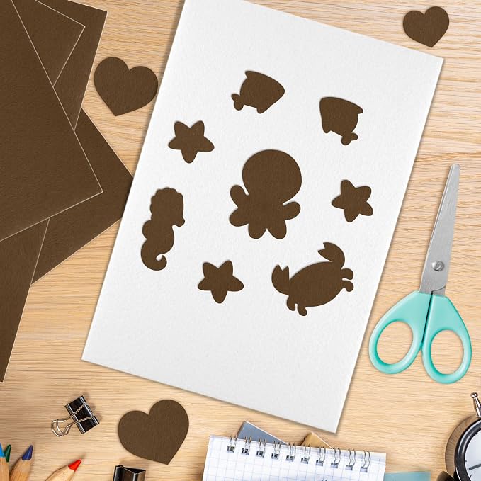 10PCS Brown Self Adhesive Felt Fabric Sheets Sticky Felt Sheets