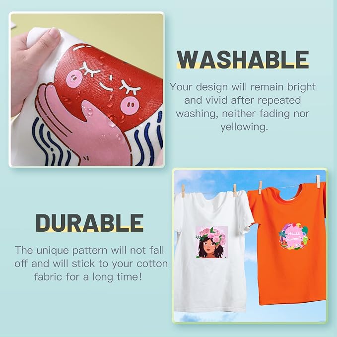 HTVRONT Sublimation HTV Sheets for Cotton Fabric