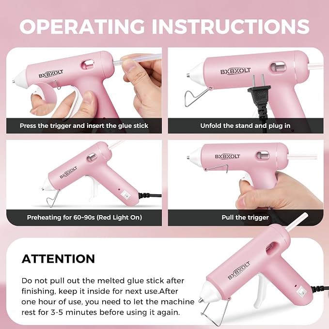 Mini Hot Glue Gun Set with 30 Glue Sticks, Fast Preheating Hot Melt