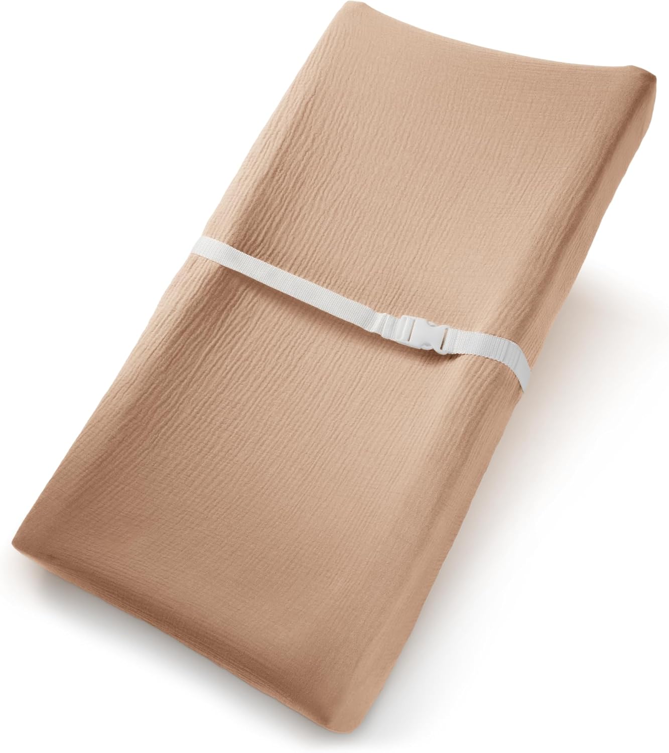 Comfy Cubs Muslin Fitted Changing Pad Cover - Soft, Breathable & Washable 100% Cotton Fitted Sheet for Baby's Comfort - Universal Fit for Flat & Curved Baby Changer Pad - Cedar