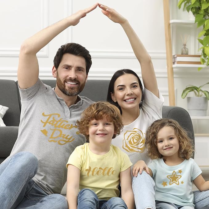 HTVRONT Gold Iron on Vinyl