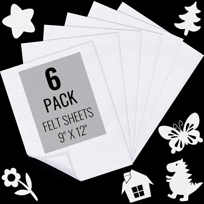 IONTACH 9" X 12" Soft Felt Sheets 1.6mm Thick | Felt Fabric