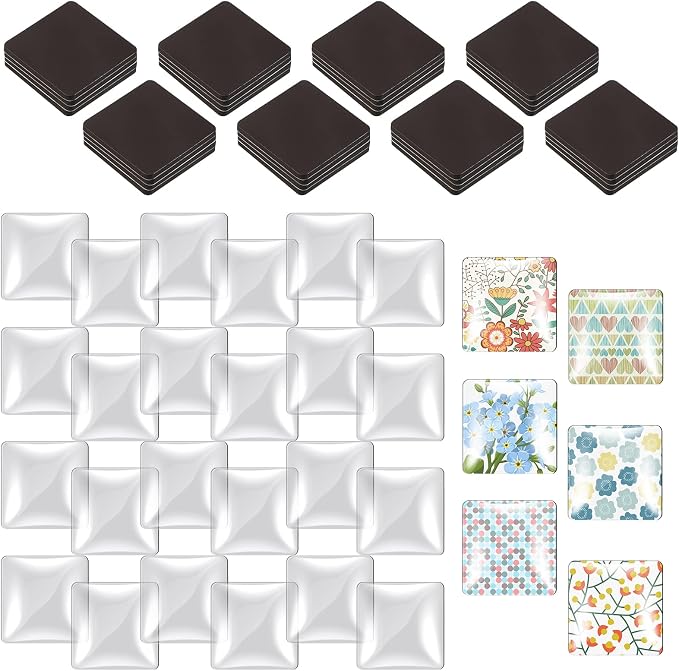 72 Pieces Round Craft Magnets Glass Ceramic Ferrite Magnet