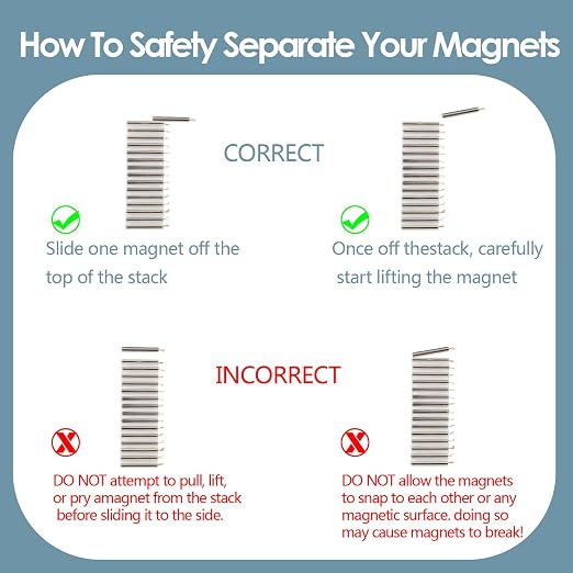 UTOMAG 30 Pcs Rectangular Neodymium Magnets