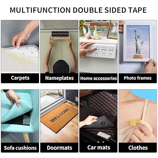 Birllaid Double Sided Fabric Tape Heavy Duty, Double Stick Carpet Tape