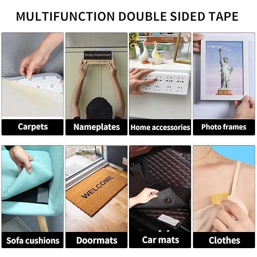 Birllaid Fabric Tape Multifunctional Double Sided Tape, Double Stick Carpet