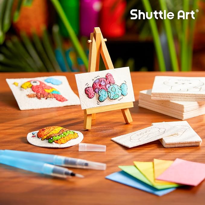 Shuttle Art 68 Pcs Magic Foam Texture Painting Refill Paper Kit