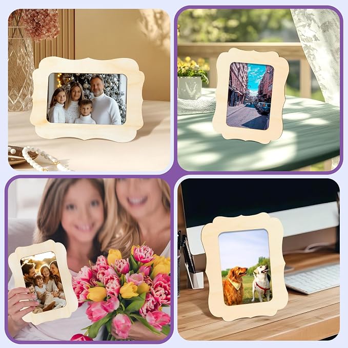 VOKOY 25 Pack Wooden Picture Frames