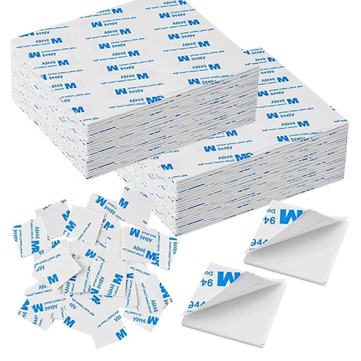 600 Pack Double Sided Foam Tape, Square Super-Sticky Double Sided Adhesive Pads