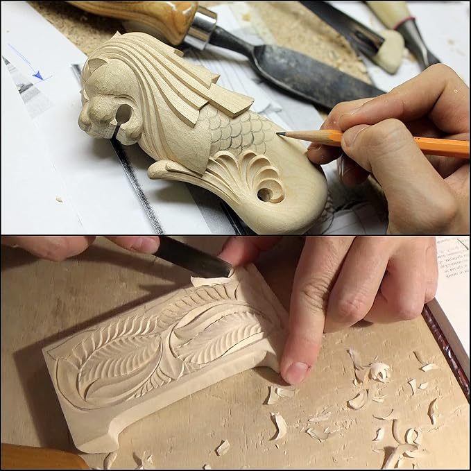 JOIKIT 15 Pack 5 x 2 x 2 Inches Basswood Carving Blocks, Unfinished Soft Wood