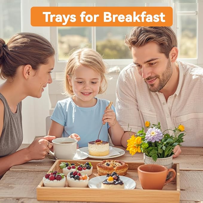 Wooden Serving Trays with Handle