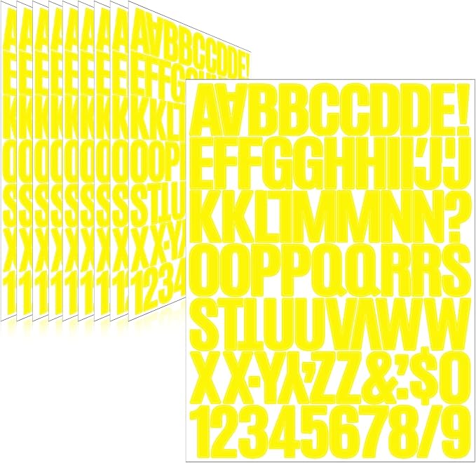 Letter Stickers, Mailbox Numbers, 1.5 Inch Waterproof Vinyl Alphabet | 1 1/2