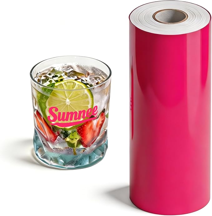 Pink Permanent Vinyl for Cricut Cutting Machine, Waterproof, Durable Pink Vinyl