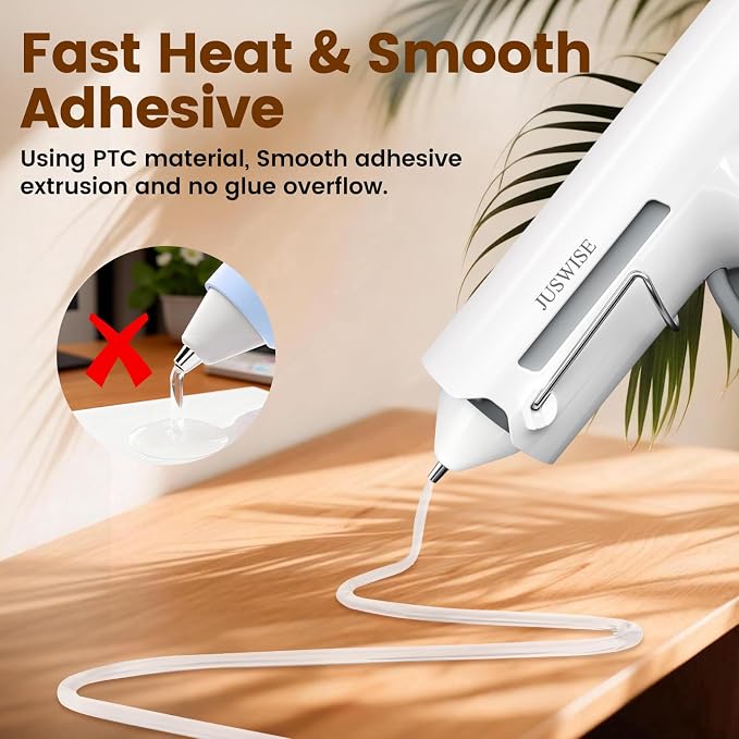 Cordless Hot Glue Gun and 20 Sticks Set, Fast Preheating, Mini Size | 2200mAh