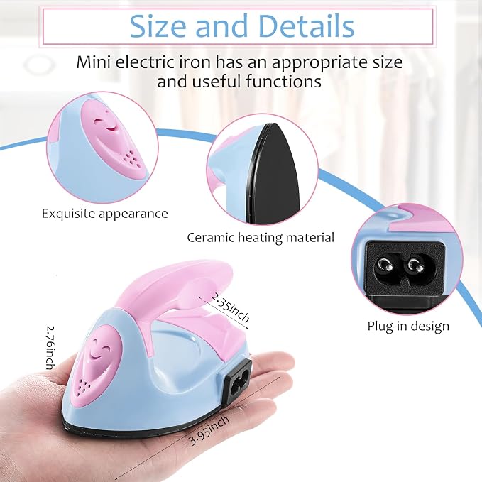 Honoson Mini Craft Iron Mini Heat Press Small Iron 3.93 x 2.36 x 2.76 in