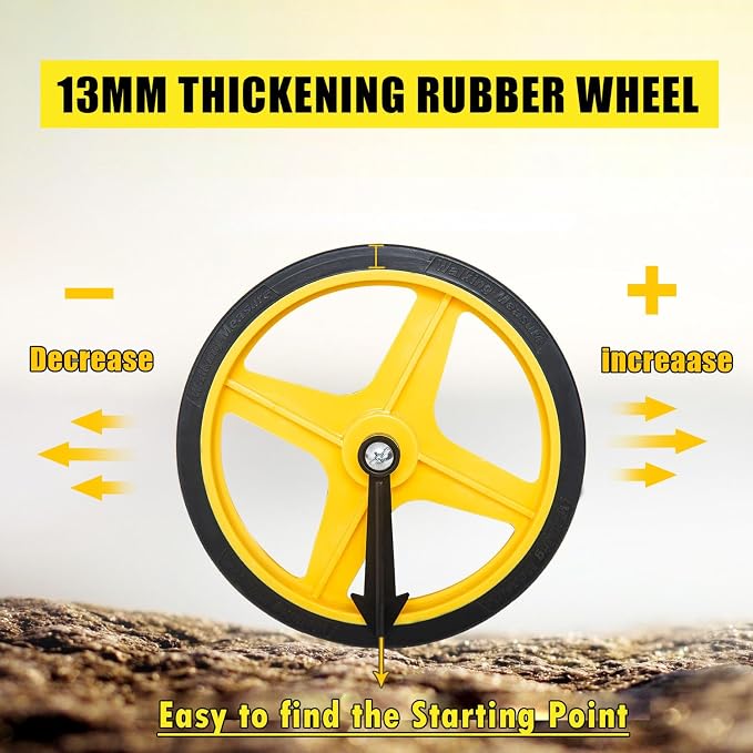 Zozen 6-Inch Measuring Wheel in Feet and Inches, Telescopic Handle, Starting
