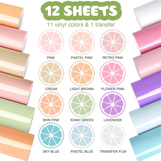 WRAPXPERT Boho Color Permanent Vinyl Sheets