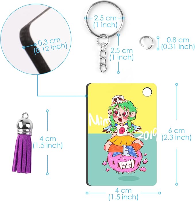 HTVRONT Sublimation Keychain Blanks