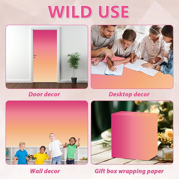 Pink and Orange Color Wash Bulletin Board Paper Roll Bulletin Board Background