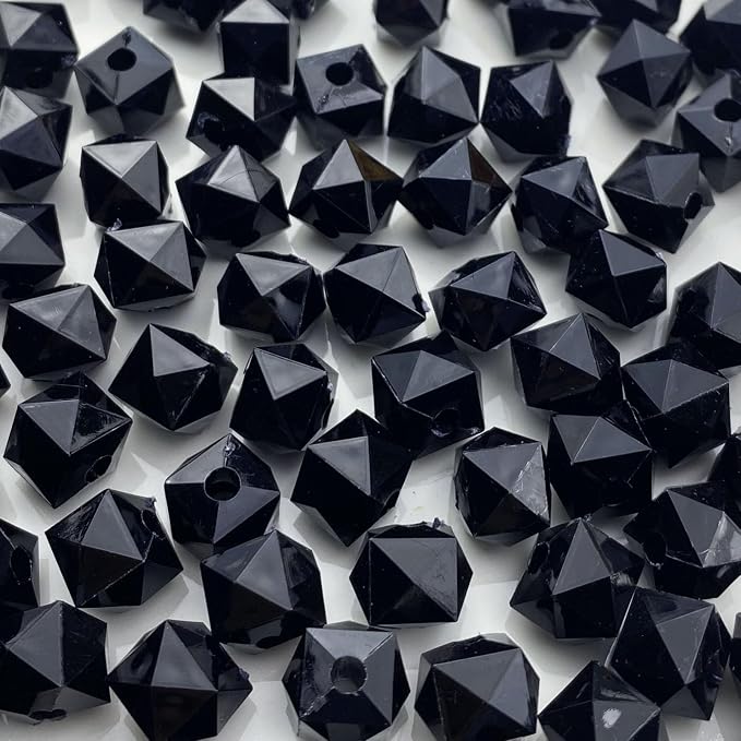 400pcs 8mm Acrylic Cube Faceted Beads Colorful Square Plastic Spacer Beads