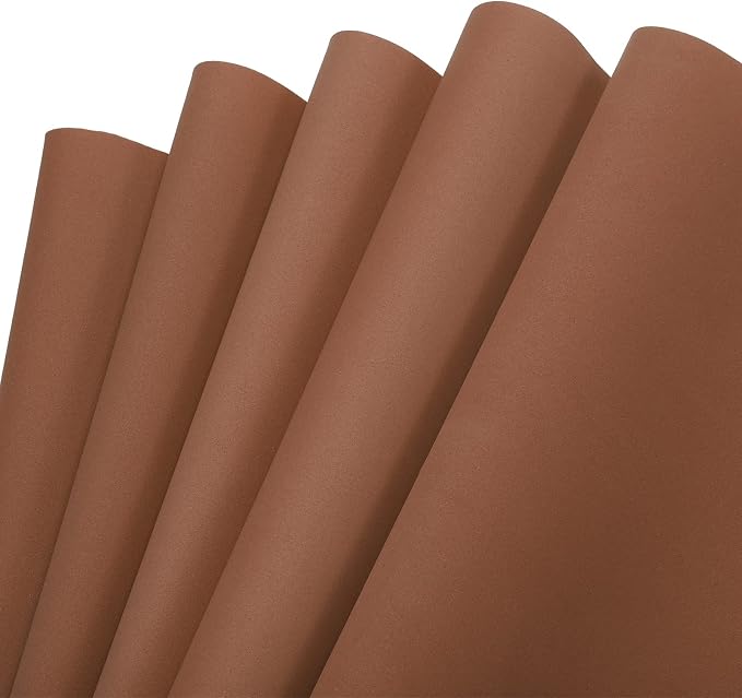 MECCANIXITY EVA Foam Sheets Brown 19.7 Inch x 17.7 Inch 0.8mm Thick Crafts Foam