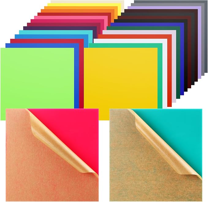 Geetery 30 Pack Colored Acrylic Sheets 1/8" Thick