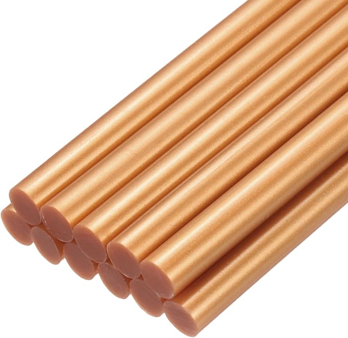 uxcell Mini Hot Glue Sticks for Glue Gun 7mm x 100mm Metallic Gold 12pcs