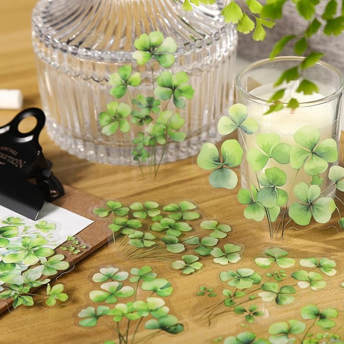 120 Pcs Botanical Leaf PET Stickers