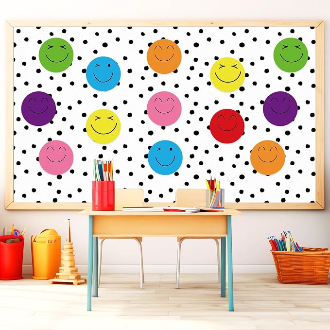 Qyeahkj Black Dot Bulletin Board Paper Roll Black Polka Dot Bulletin Board