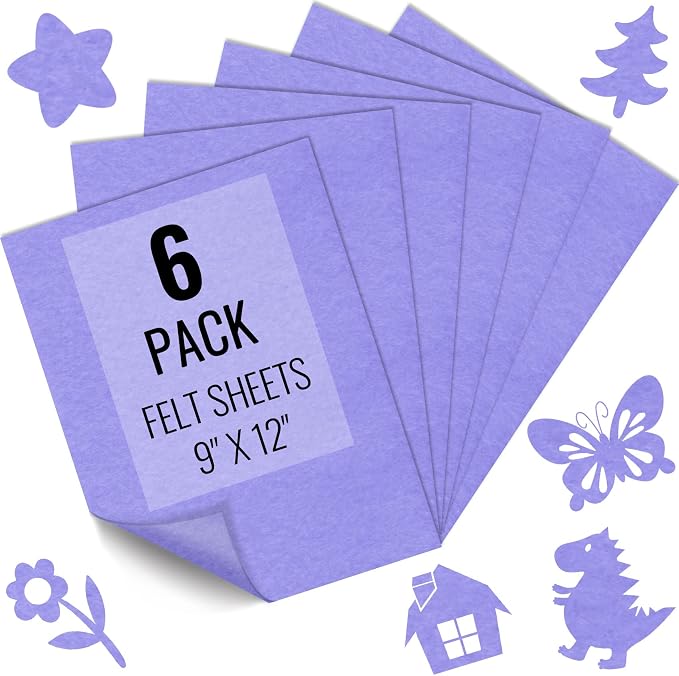 IONTACH 9" X 12" Soft Felt Sheets 1.6mm Thick | Felt Fabric