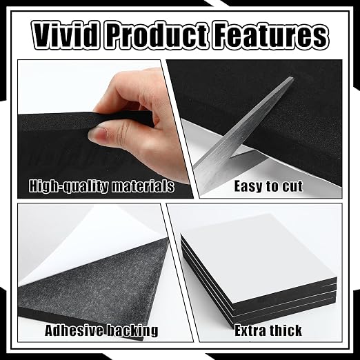 4 Pcs 0.5" Thick Foam Padding Sheet