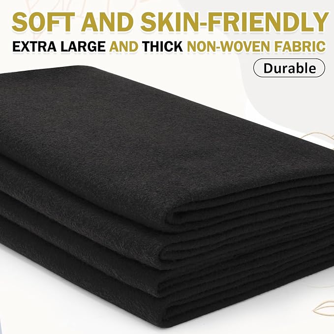 XSEINO Black Large Felt Fabric 36" X 36 ", 1.4 mm Thick Soft Felt Fabric Sheet