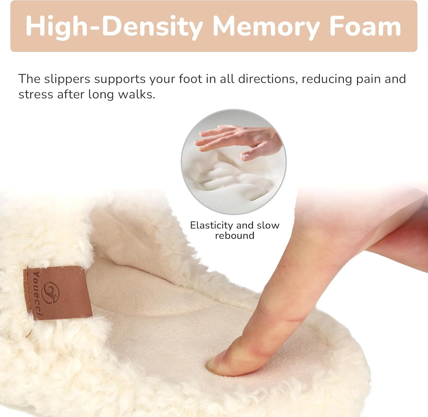 Youecci Girls Fuzzy Slippers-Soft Open Toe Slippers with Memory Foam & Arch Support, Dual-Strap Warm Comfy Home Slides Indoor House Shoes