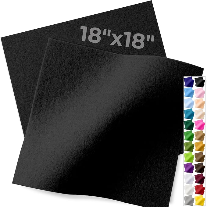 IONTACH 18" X 18" Soft Felt Sheets 1.6mm Thick | Acrylic Felt Fabric Sheets