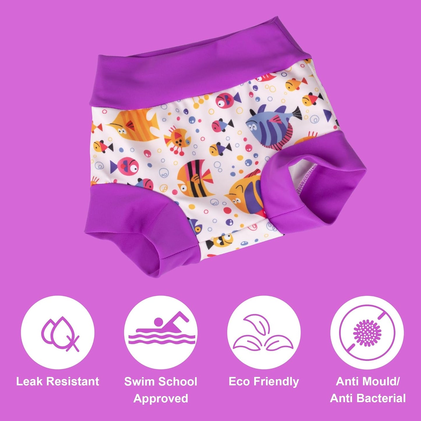 BIG ELEPHANT Baby Swim Diapers 3/6 Pack – Reusable Waterproof Diapers, Soft Breathable Swimwear for Boys and Girls