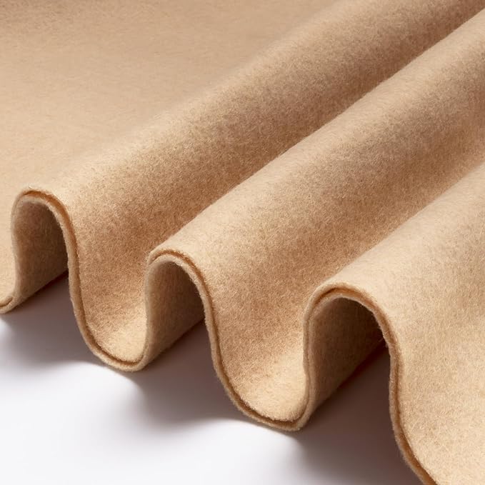 Tan Felt Fabric Sheet 36" X 36", 1.4mm Thick Large Soft Durable Flexible Craft