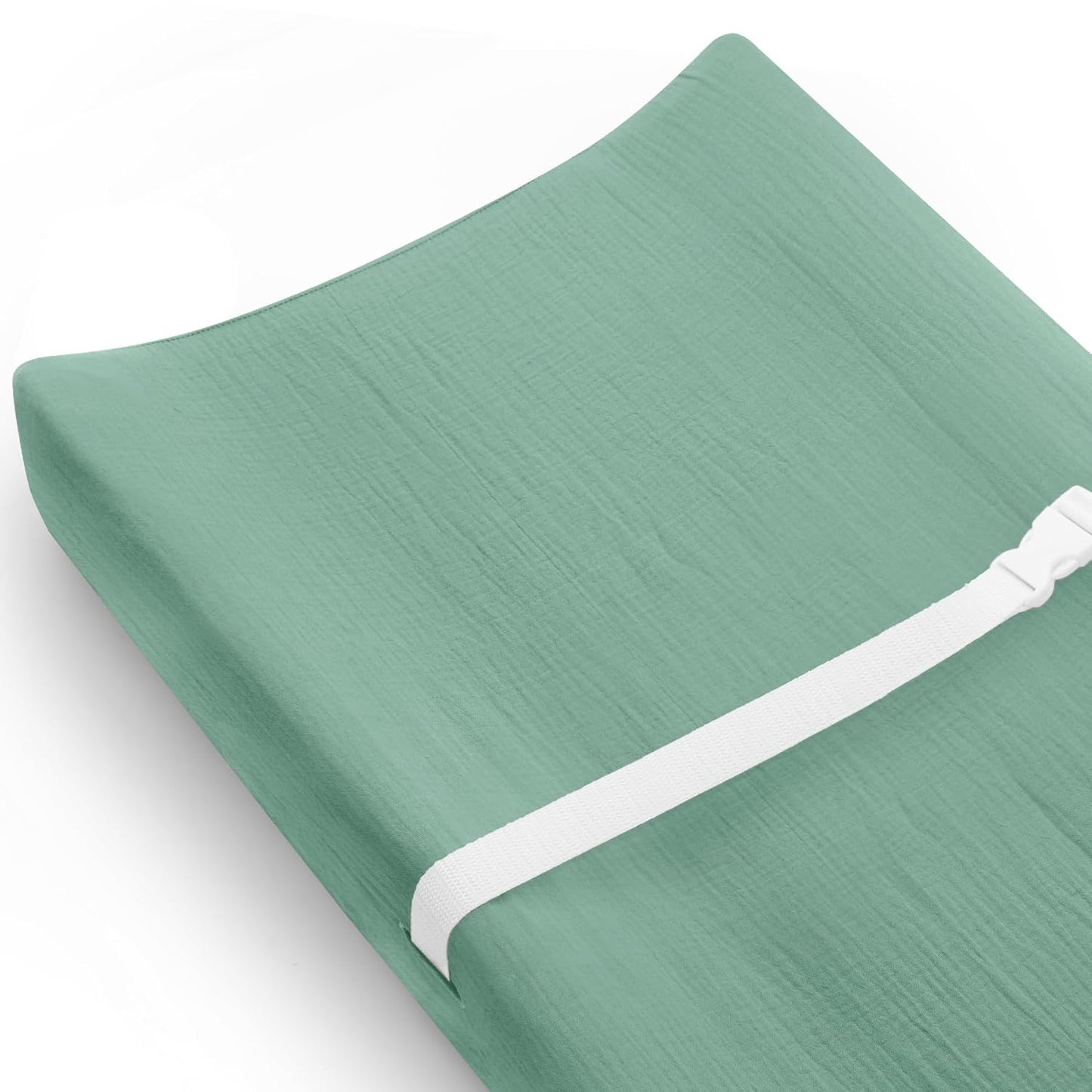 Changing Pad Cover for Baby Girls Boys, Muslin Changing Table Pad Covers with Boho Style, Neutral Color Soft and Breathable (Roman Green)
