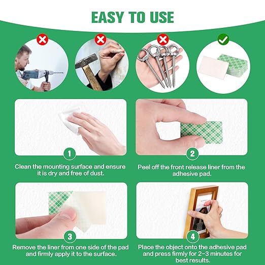 Double Sided Foam Tape Pads, 2mm Thick Heavy Duty White Polyurethane Foam