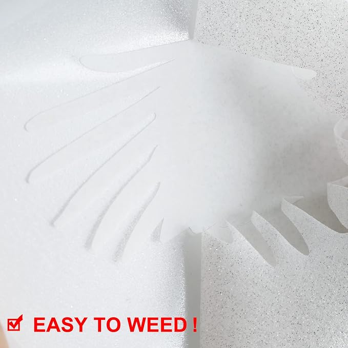 TUMIYA Glitter White HTV Vinyl