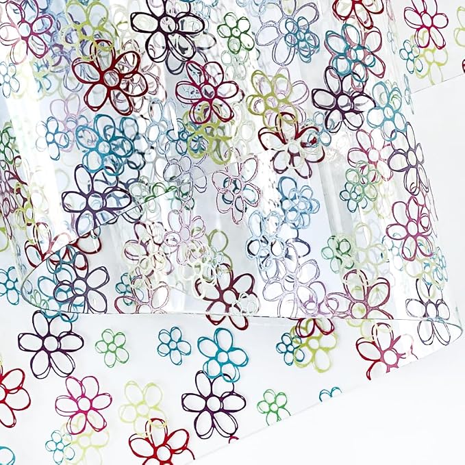 ONEART | Printed TPU Jelly Faux Leather 12 x 53 inches Transparent Clear Jelly