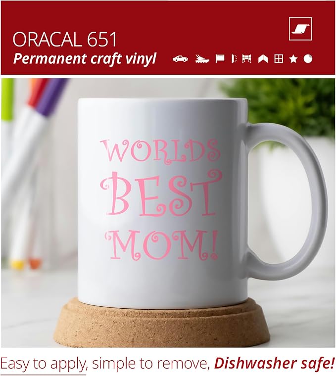 ORACAL 651 Gloss Soft Pink Permanent Vinyl Tape Roll – Premium Adhesive Film